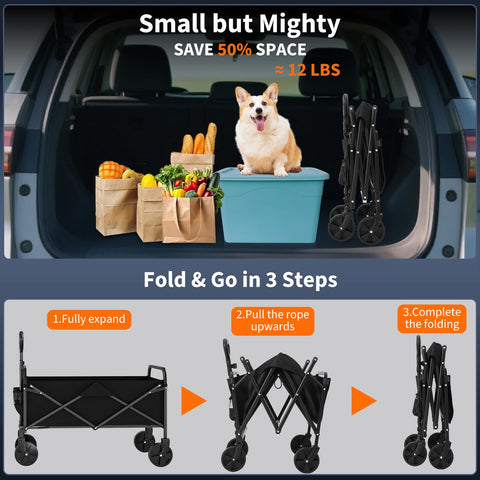 Garvee Wagons waterproof-fabric keeps loads dry on wet days.