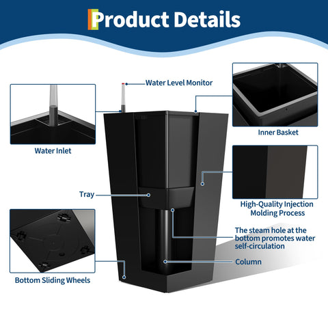 Garvee weather-resistant plastic finish ensures color retention in any season.