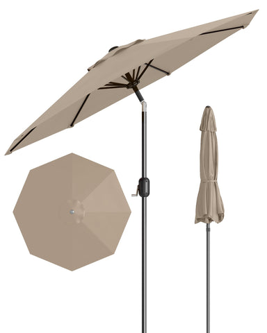 GarveeLife 10ft patio umbrella assembly shows a sturdy frame for durable shade.