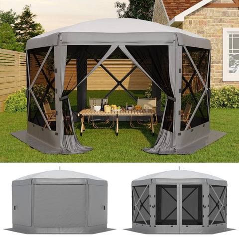 GarveeLife 13x13ft gazebo with removable canopy top for flexible outdoor shade