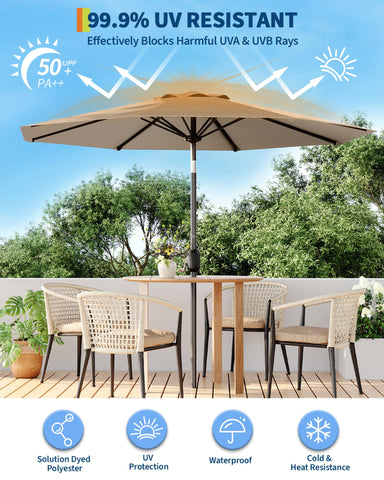 GarveeLife 8 ribs design provides strong canopy during windy days.