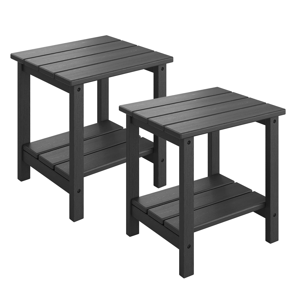 GarveeLife Adirondack side table 18x15in with all-weather durability for outdoor spaces.