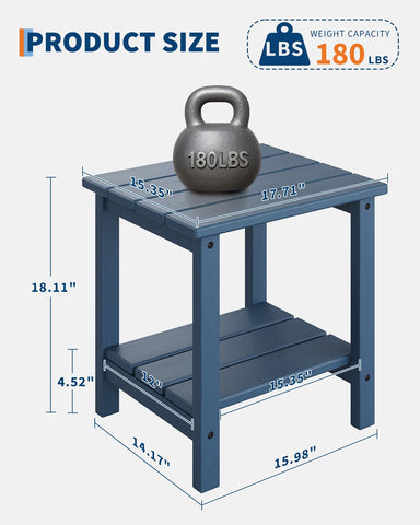 GarveeLife Adirondack side table on deck blends with outdoor space.