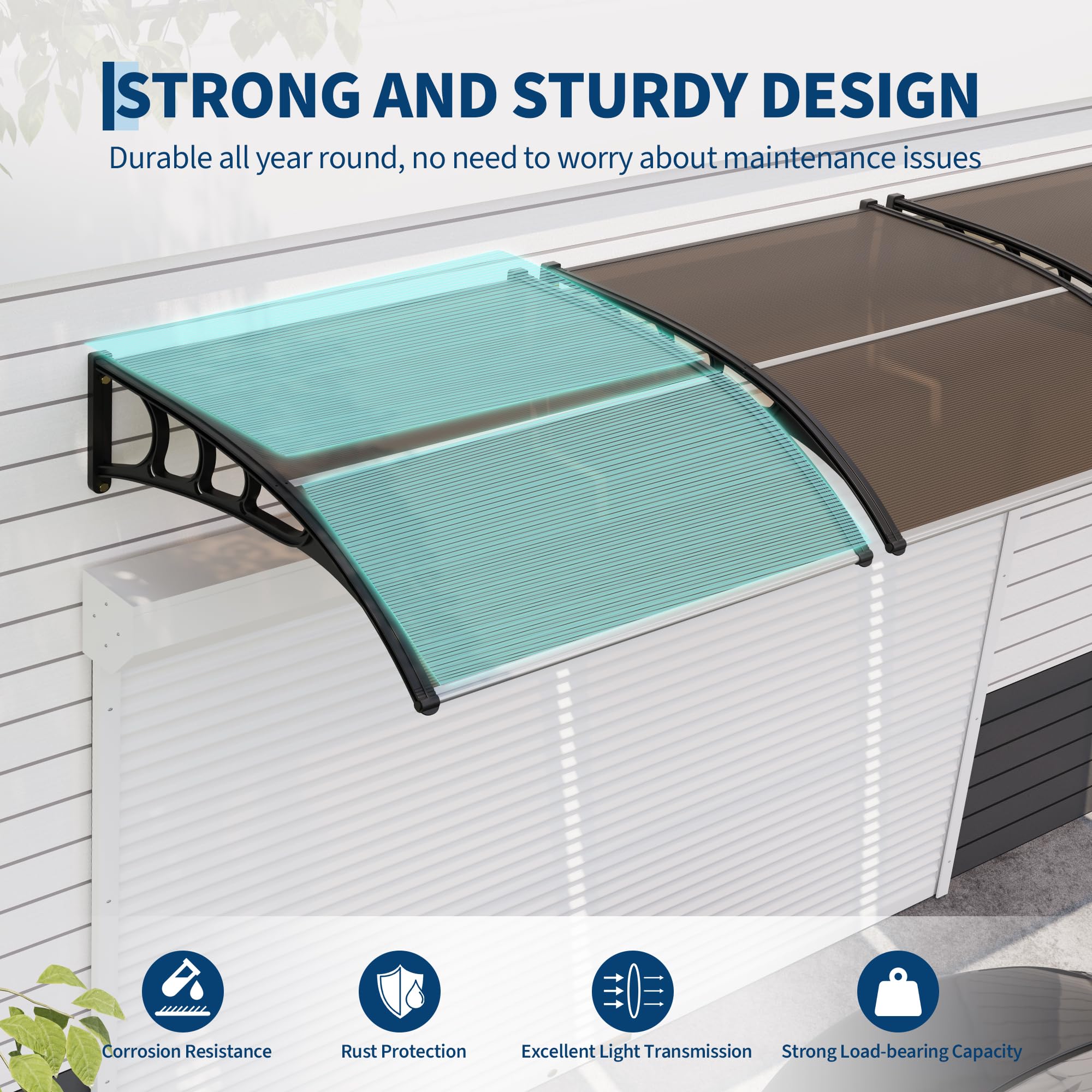 GarveeLife aluminum rods tight sealed joints reduce leaks during storms