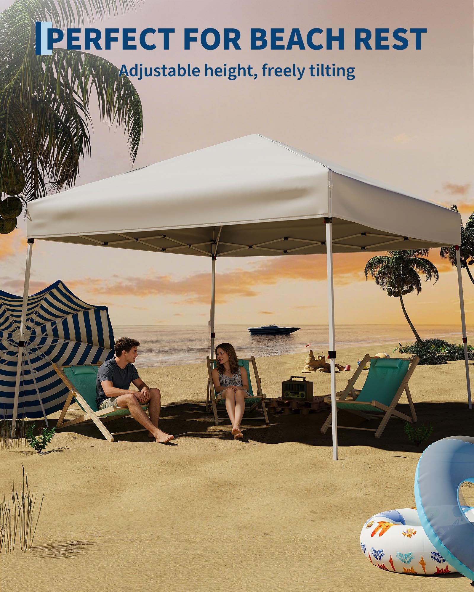 GarveeLife adjustable legs let you customize shade height.