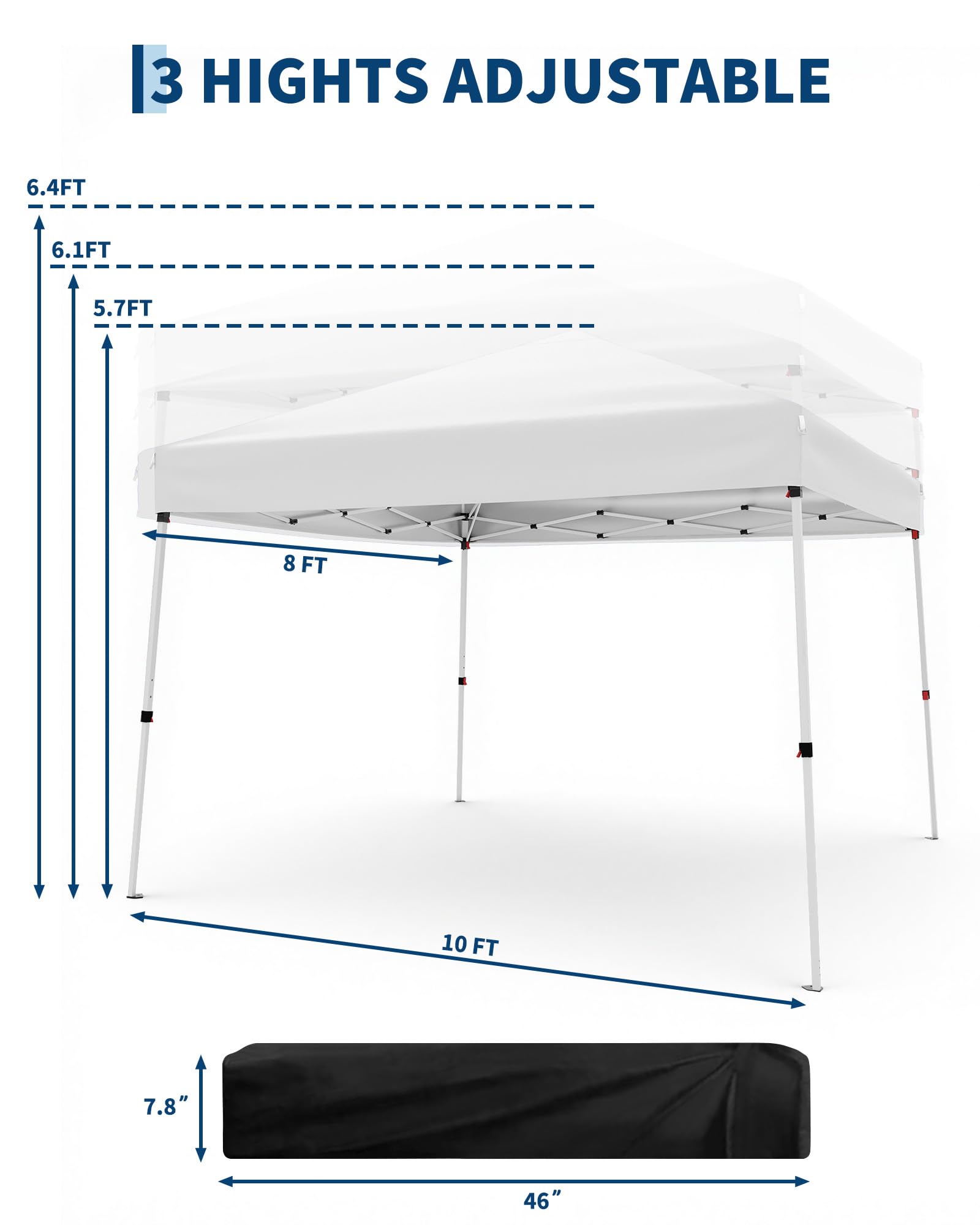 GarveeLife steel frame close-up shows rust-resistant construction for durability.