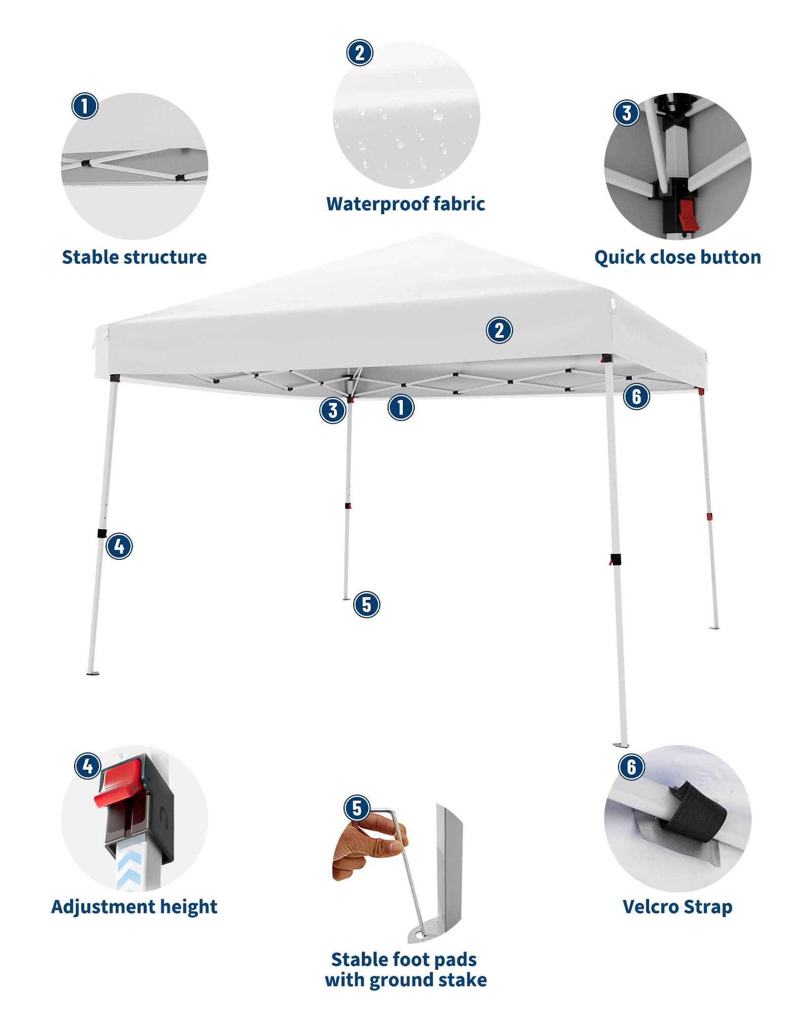 GarveeLife canopy top provides UV protection for sunny days.