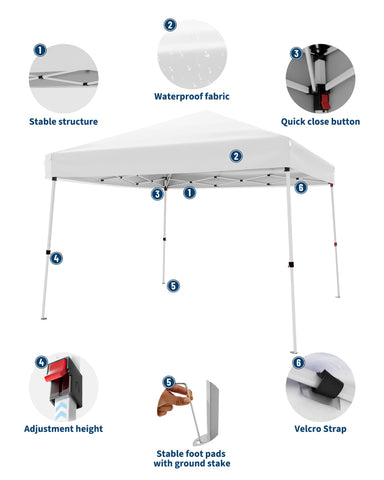 GarveeLife canopy top provides UV protection for sunny days.
