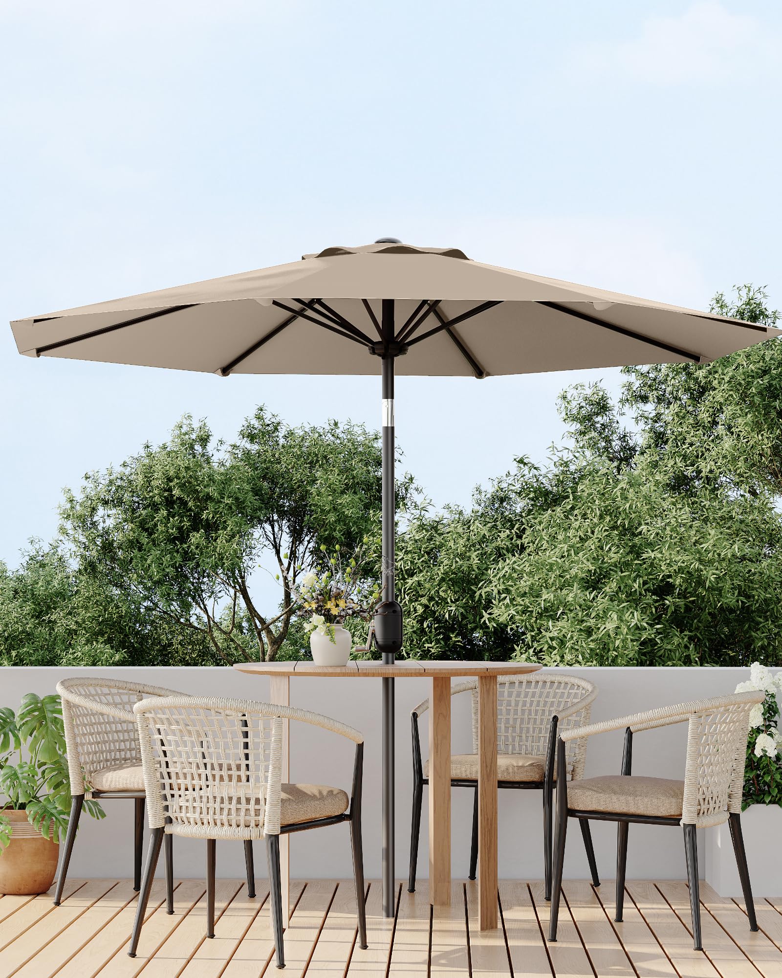 GarveeLife crank and tilt operation lets you adjust shade with ease.