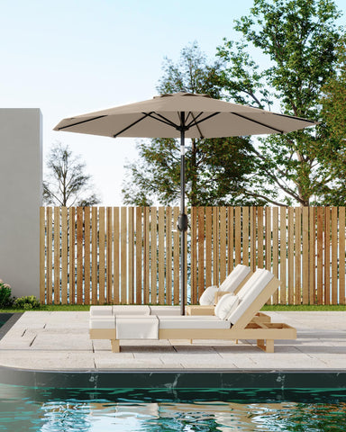 GarveeLife garden deck pool umbrella suits multiple outdoor spaces for relaxing moments.