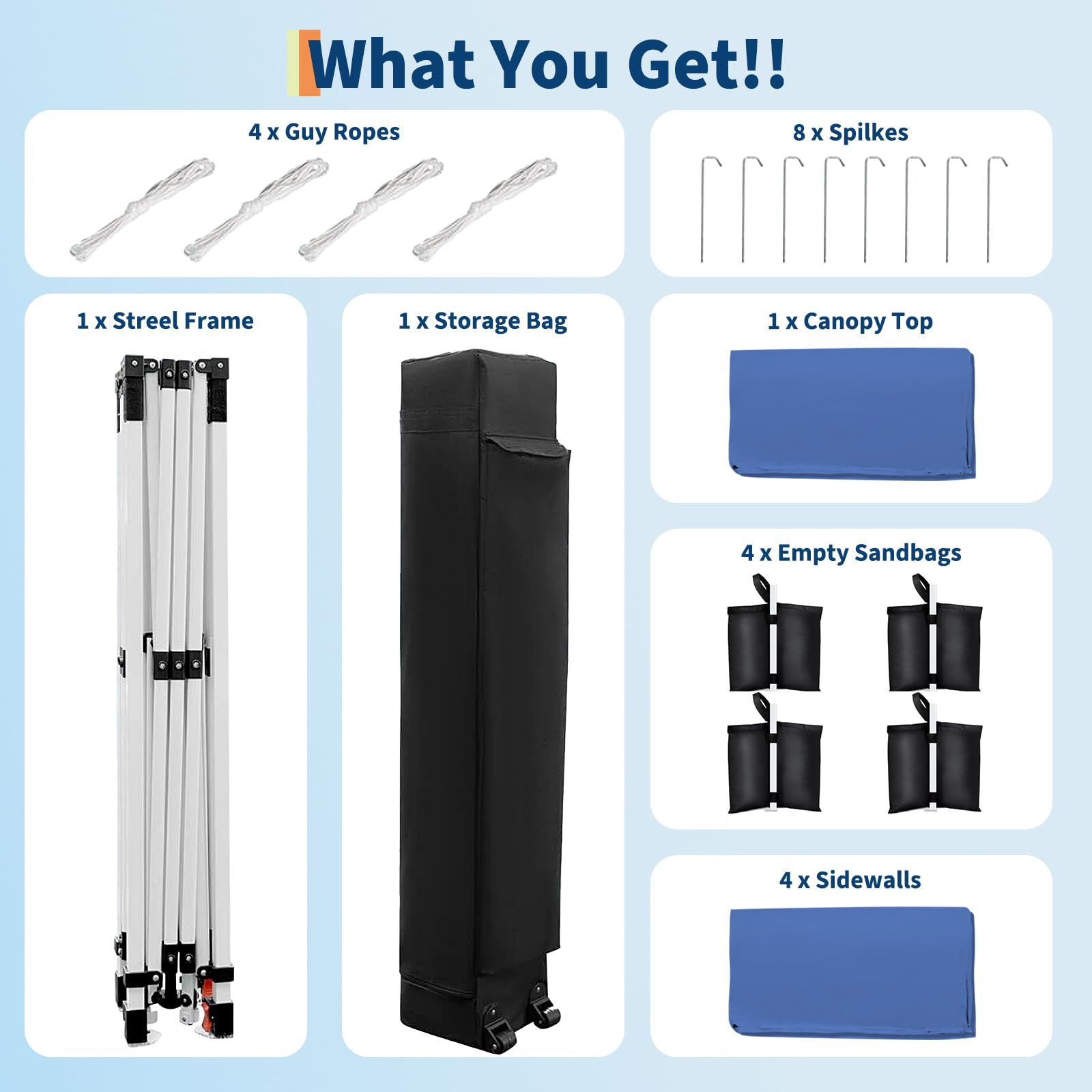 GarveeLife height-adjustable legs adapt to uneven ground and crowd layouts.
