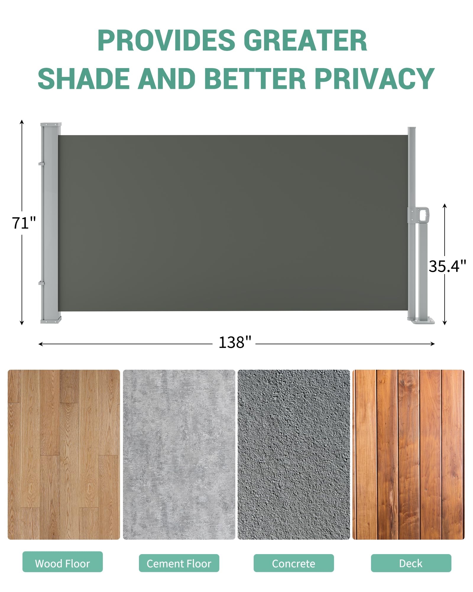 GarveeLife outdoor privacy coverage blocks nosy views.