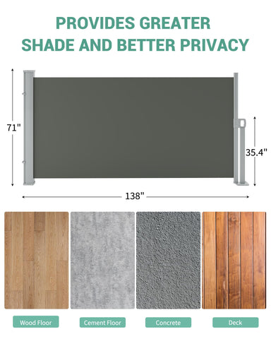 GarveeLife outdoor privacy coverage blocks nosy views.
