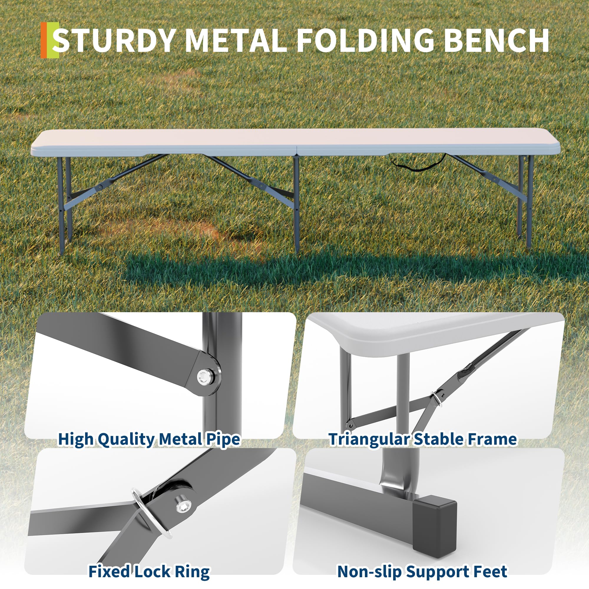 GarveeLife outdoor wedding bench, versatile seating for ceremonies.