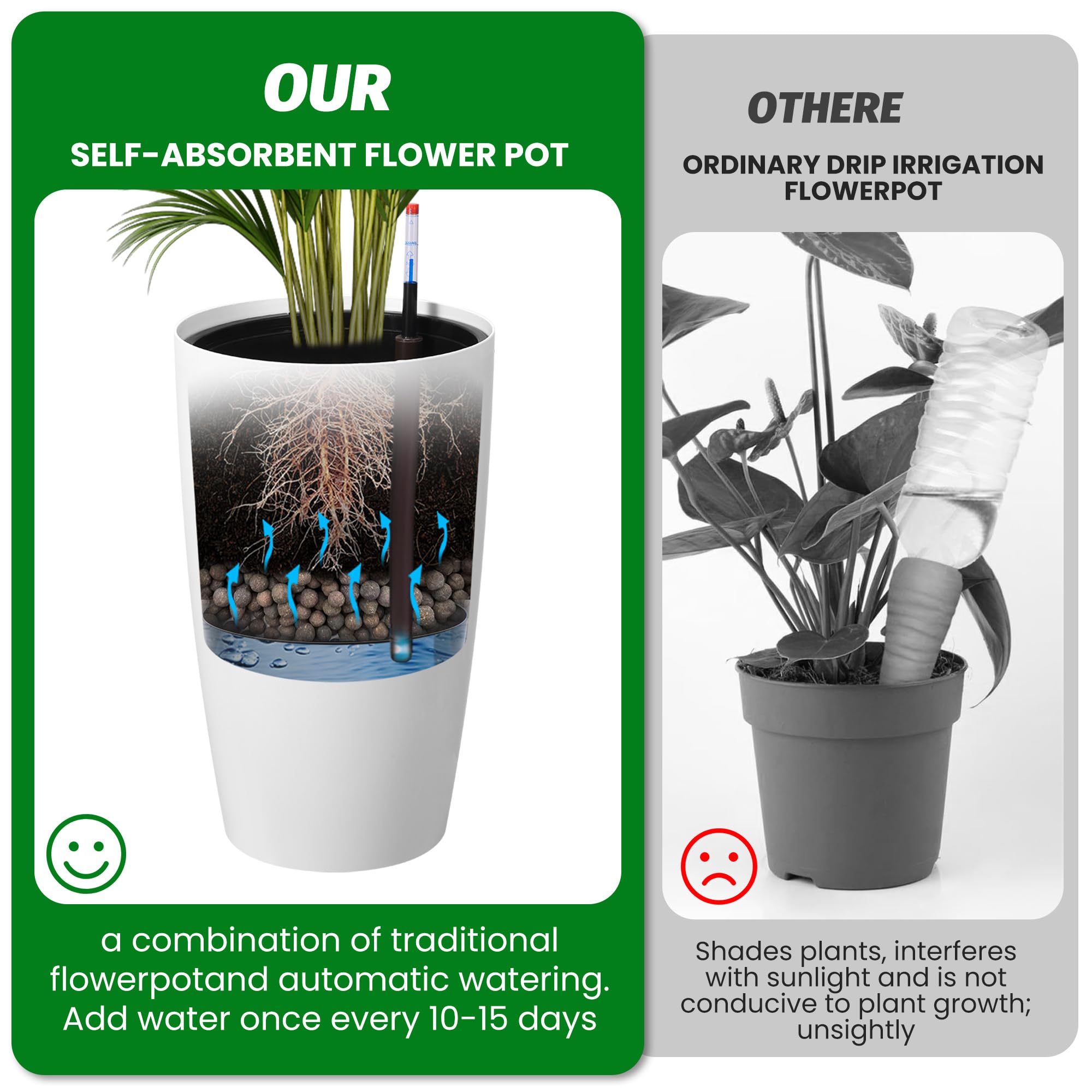 GarveeLife weather-resistant plastic withstands outdoor conditions.