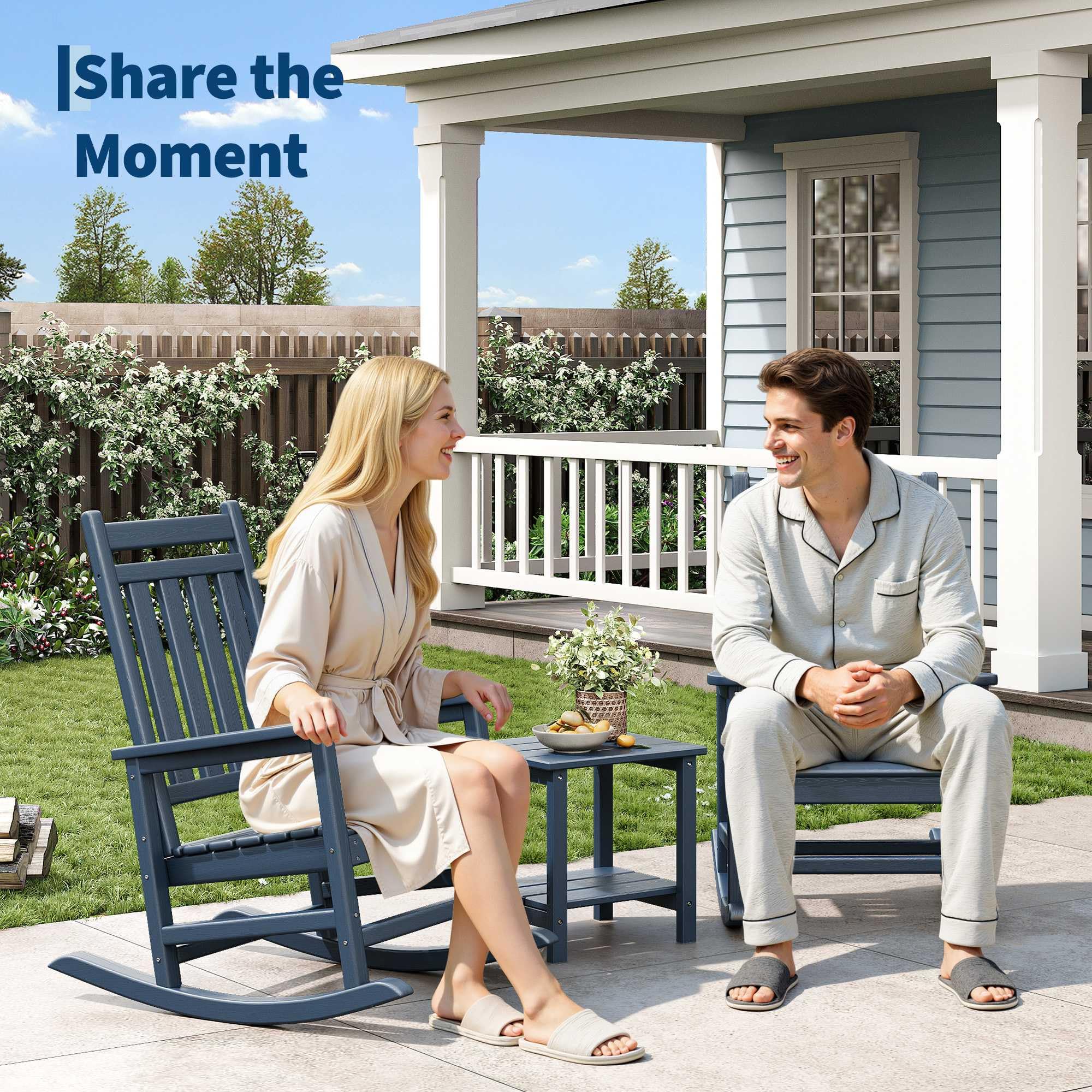 GarveeLife rocking motion feature shown for relaxed evenings outdoors