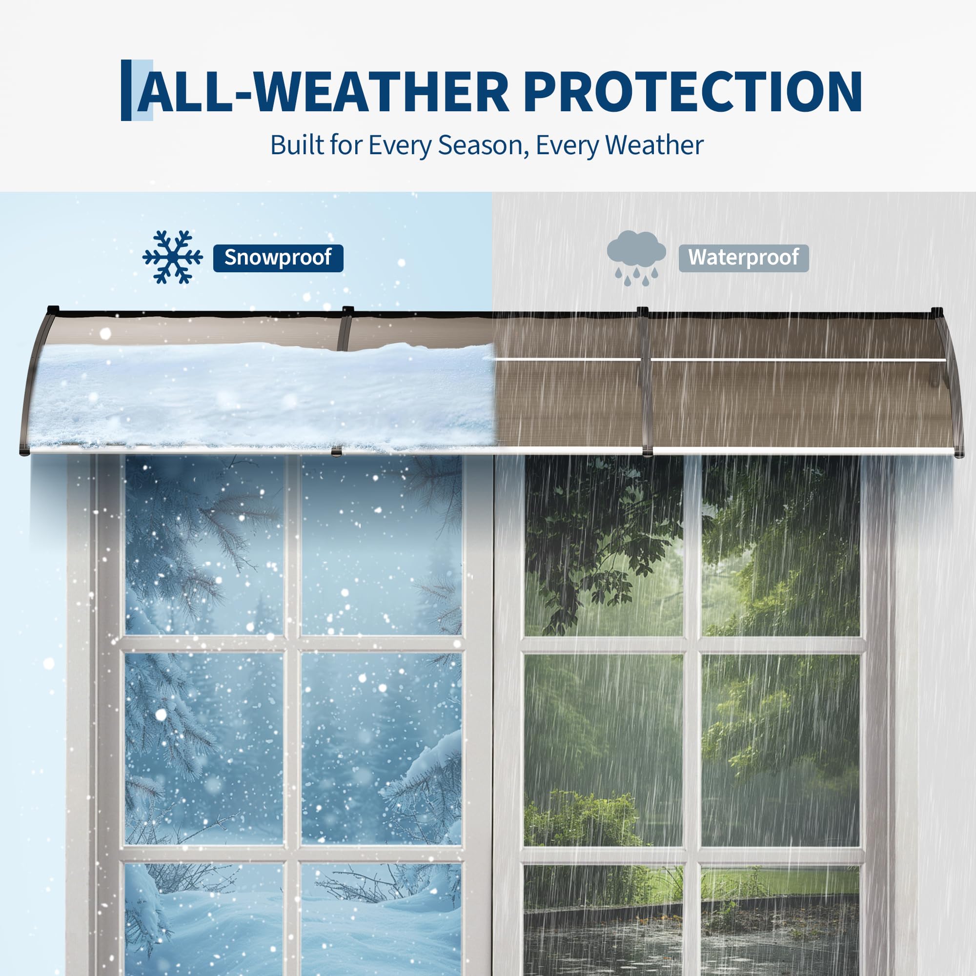 GarveeLife polycarbonate cover clear panel emphasizes crack-resistance and long-term clarity