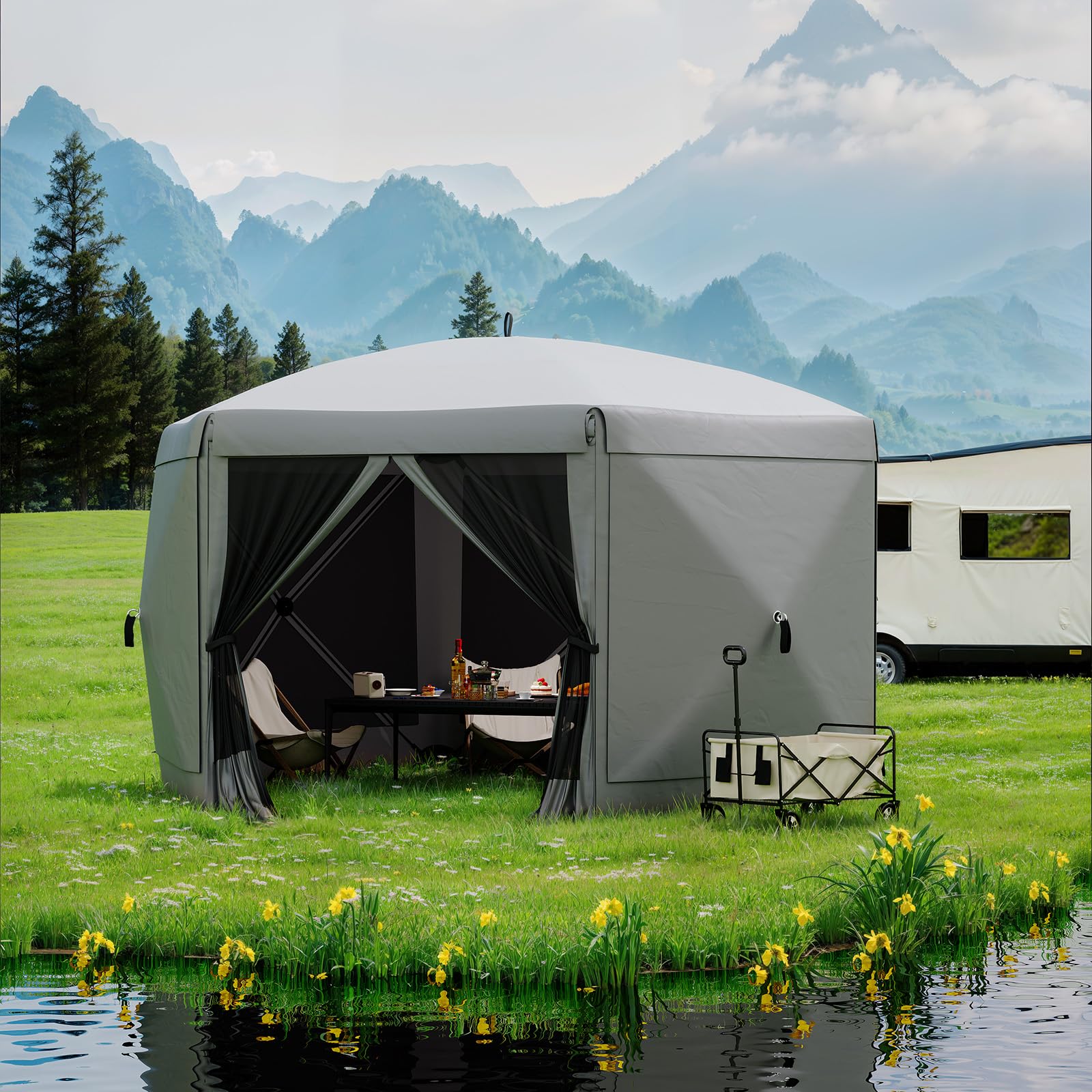 Carrying bag and portability of GarveeLife gazebo for travel between sites