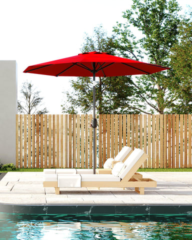 GarveeLife red canopy brightens spaces while shading