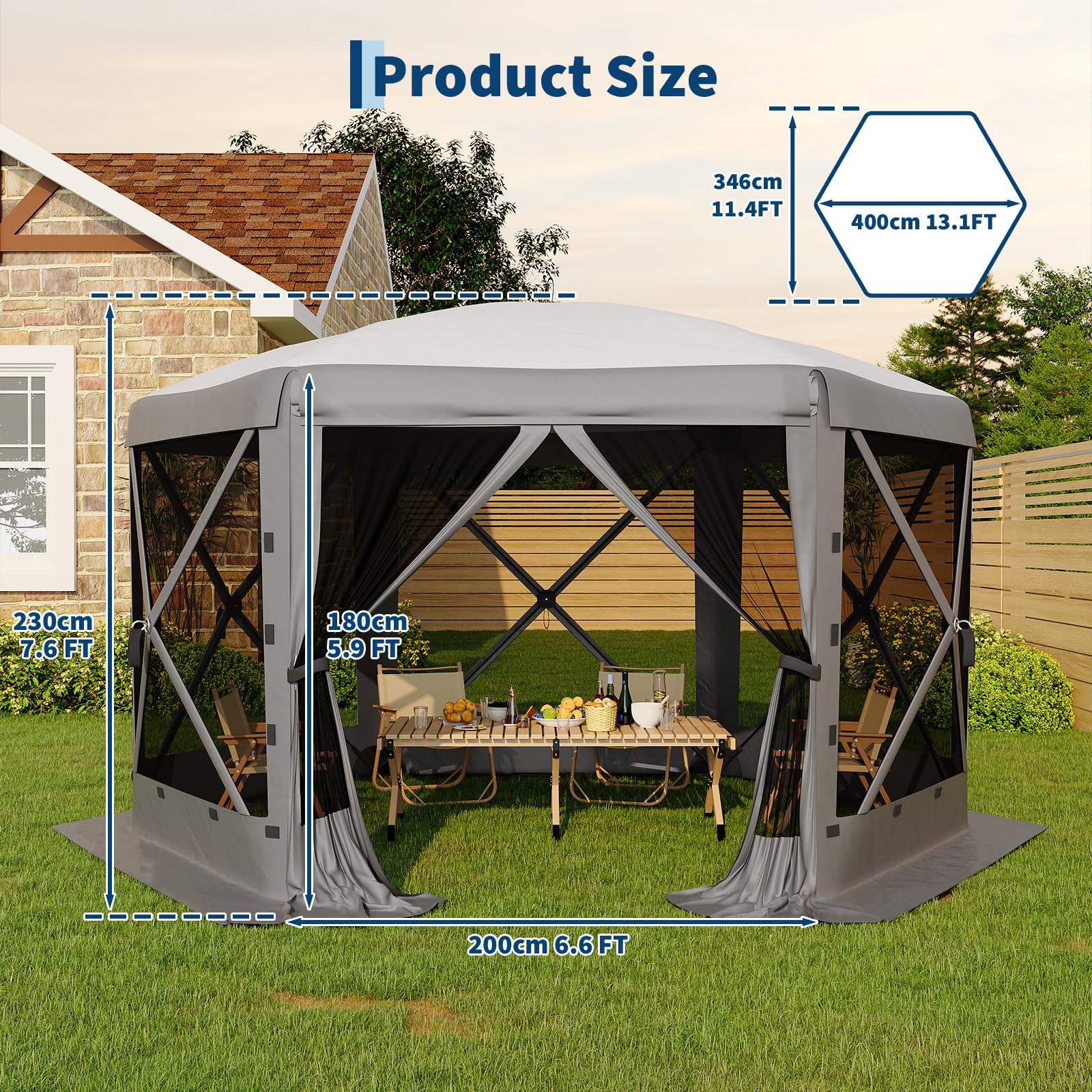 Reinforced corners of GarveeLife gazebo enhance rain resistance and durability