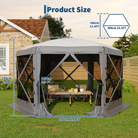 Reinforced corners of GarveeLife gazebo enhance rain resistance and durability