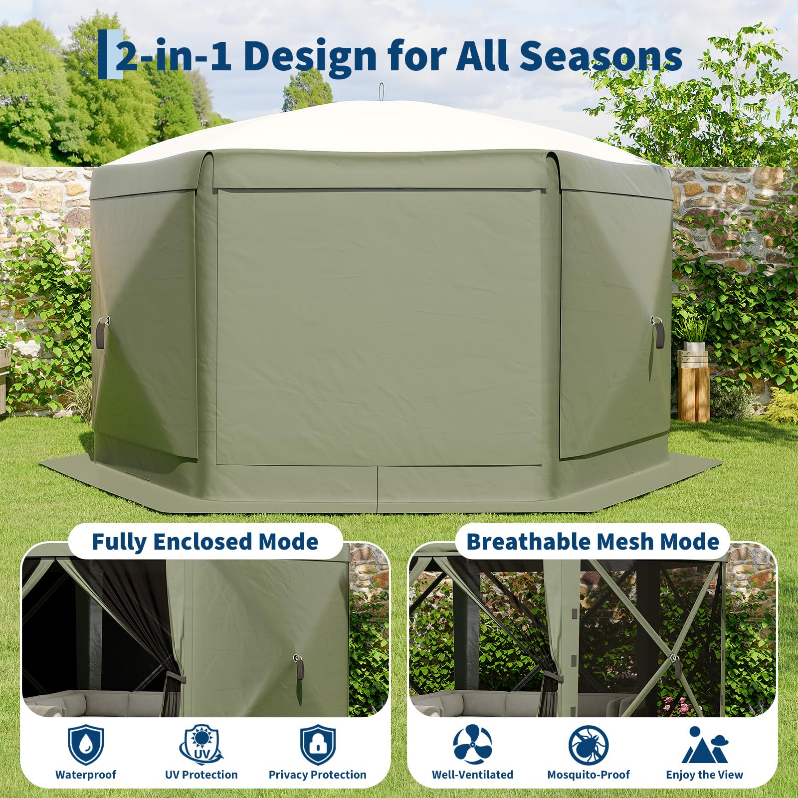 GarveeLife removable canopy top shown for flexible weather protection