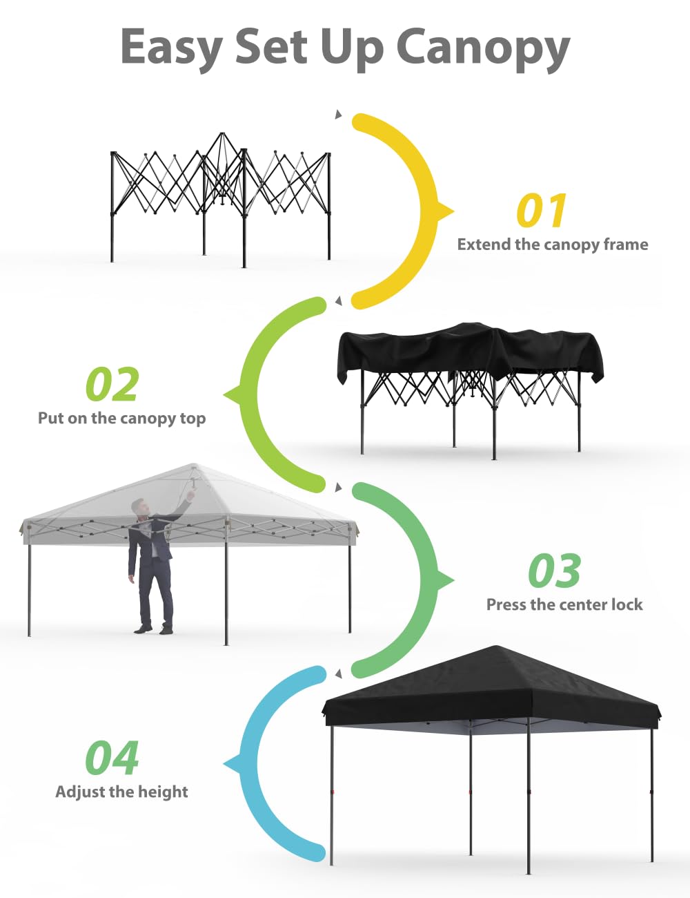 GarveeLife removable sidewalls provide privacy and adaptable shade