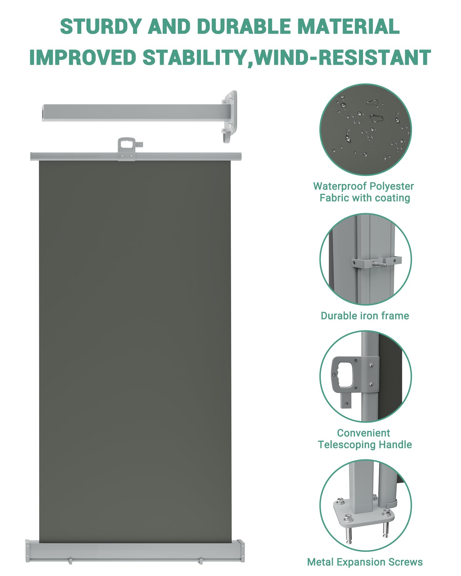 GarveeLife retractable mechanism enables smooth privacy adjustment.
