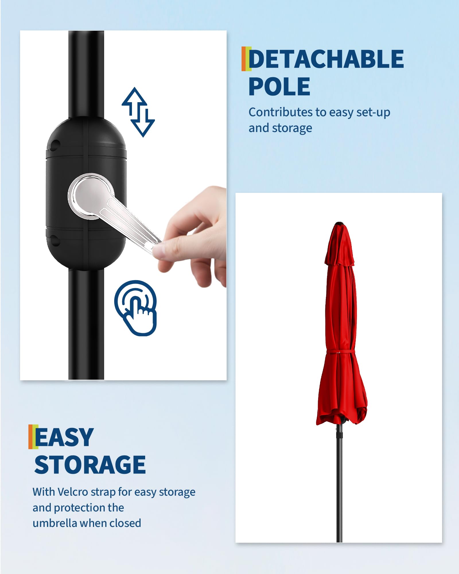 GarveeLife sturdy iron frame ensures durable outdoor performance