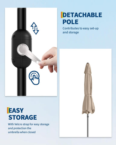 GarveeLife waterproof polyester canopy keeps you dry in light rain.