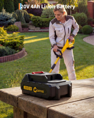 GarveeTech cordless edger with adjustable handle for comfortable control.