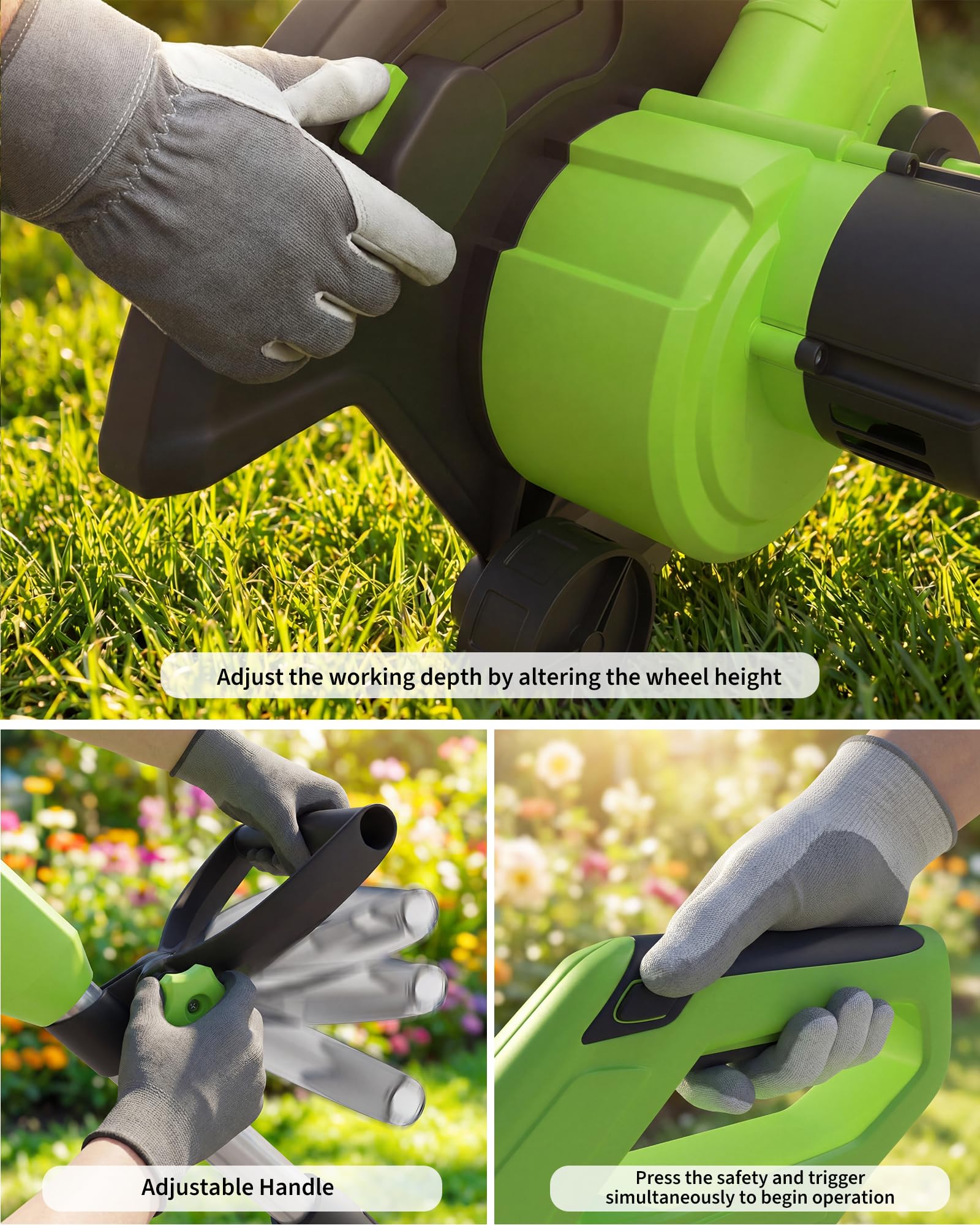 GarveeTech dual-safety trigger prevents accidental starts for safer operation