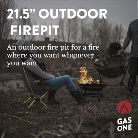 Gas One fire pit mesh lid on 22 in model protecting from sparks