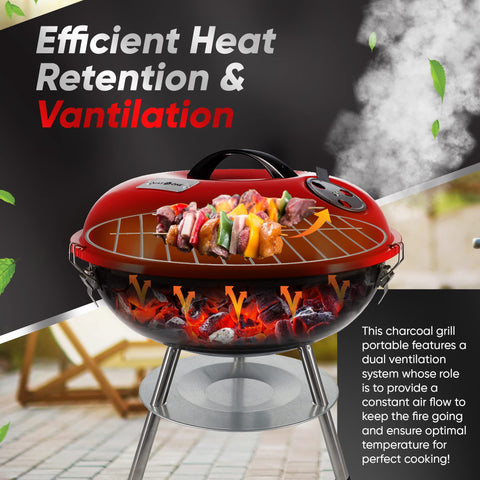 Gas One 3-point locking lid keeps heat in and promotes safe transport.