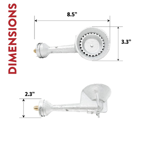 Gas One heat-resistant cast iron construction resists melting under high heat.