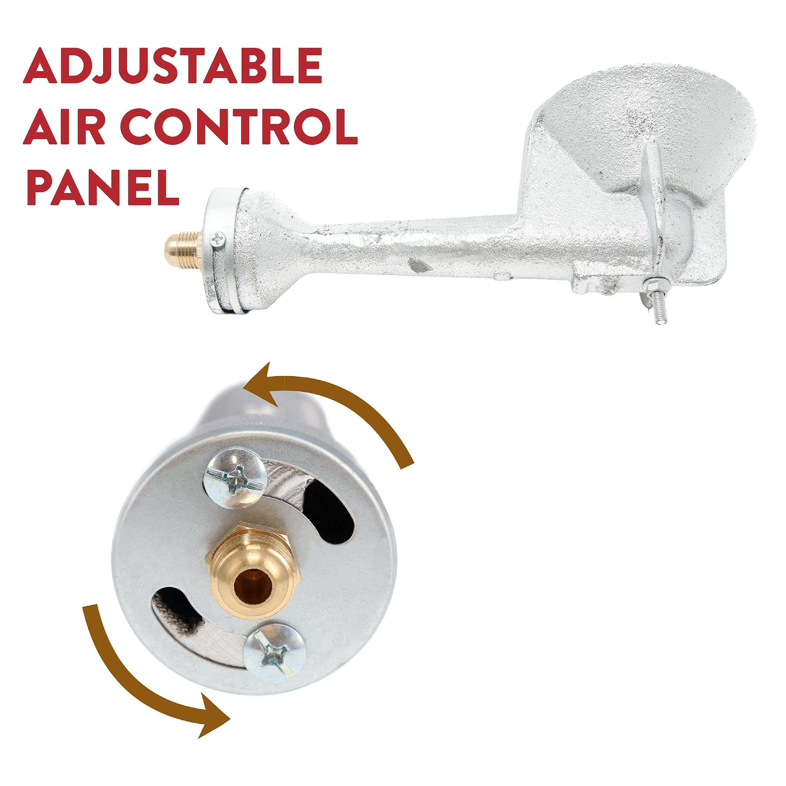 Gas One regulator and four-foot hose included for easy outdoor hookups.