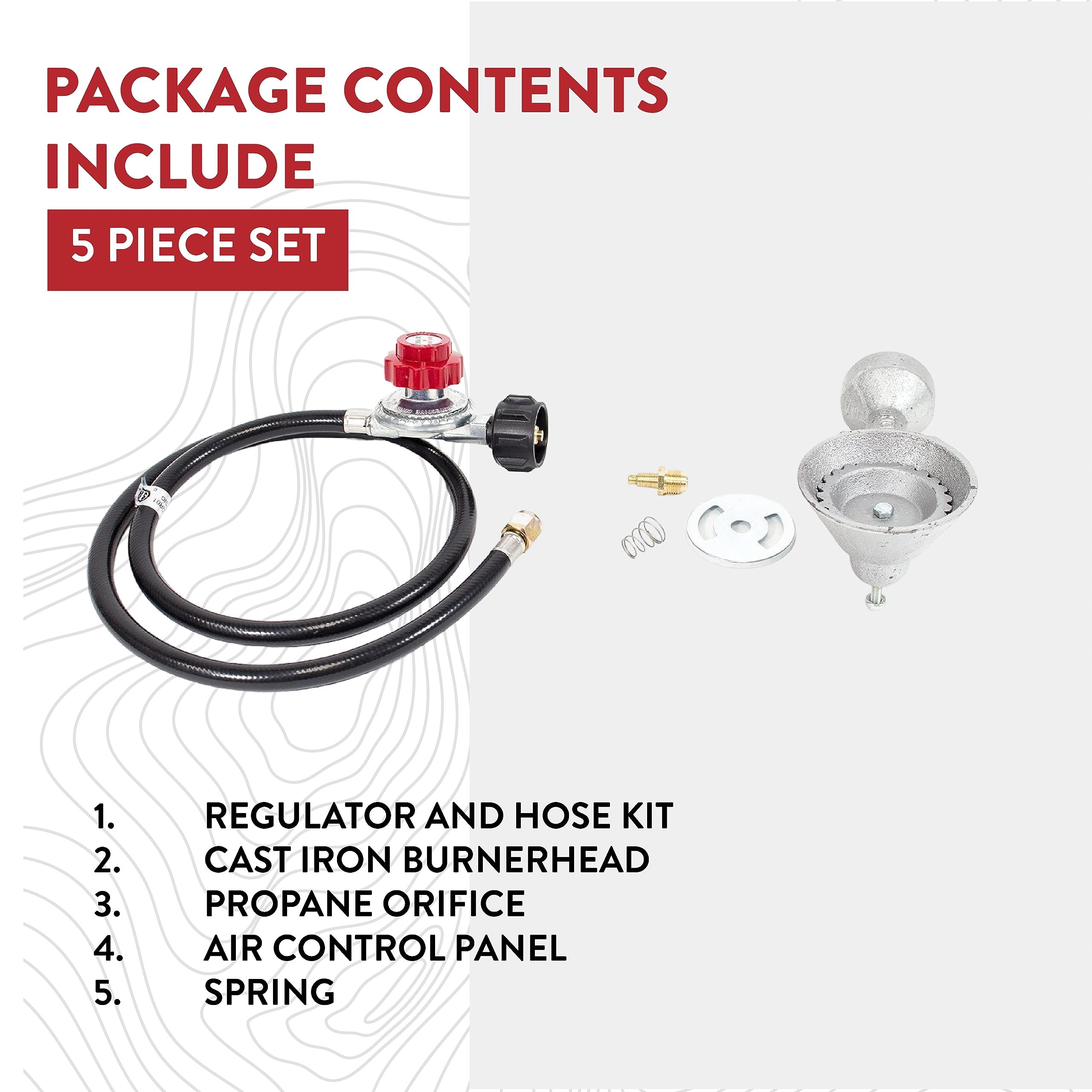 Gas One propane-only burner head ready for outdoor grilling setups.