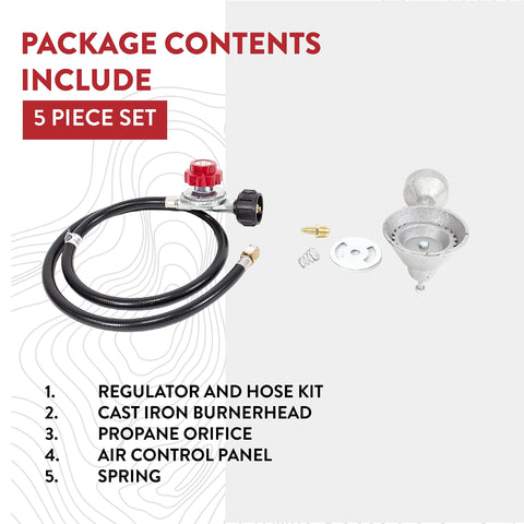 Gas One propane-only burner head ready for outdoor grilling setups.