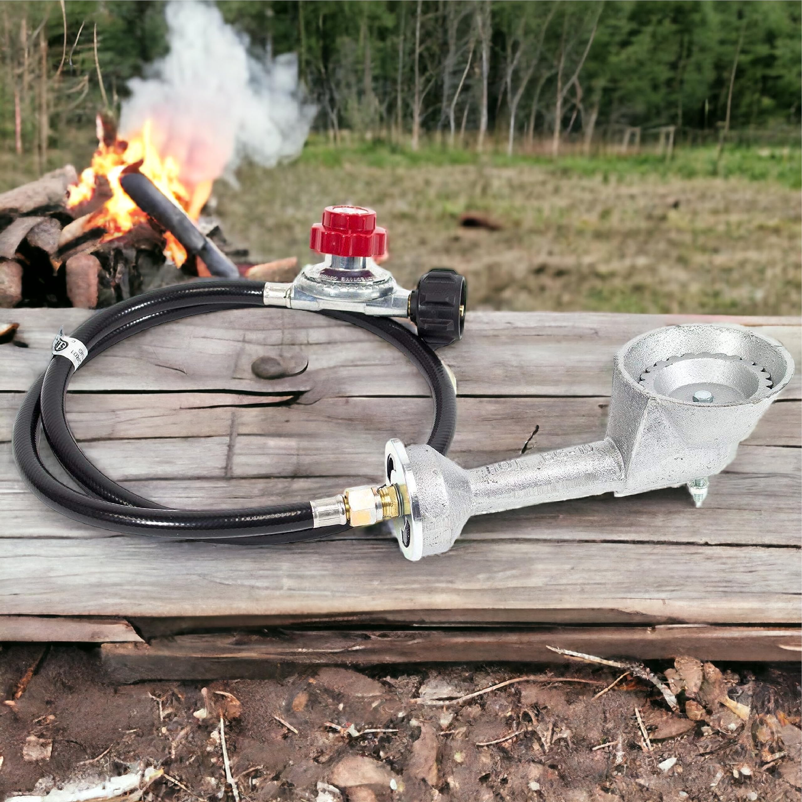 Gas One universal replacement head compatible with various regulators.