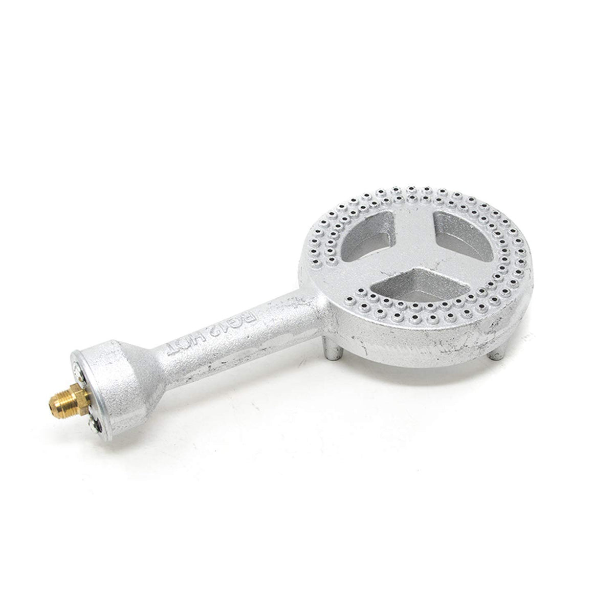 Gas One burner head with brass fitting for reliable high-pressure output.
