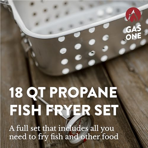 Gas One double fryer cast-iron burner head for durable heat.