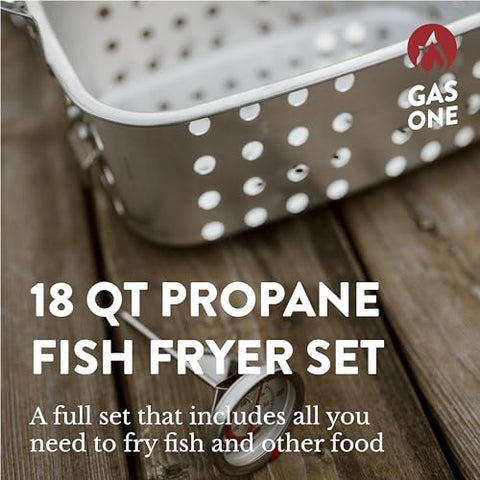 Gas One double fryer cast-iron burner head for durable heat.