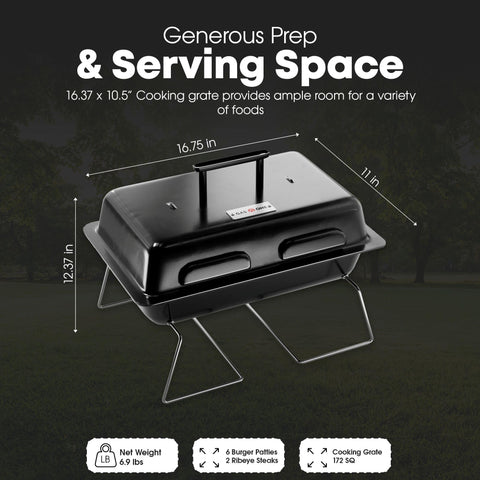 Gas One GPT-25 cooking grate area supports even heating across meals.