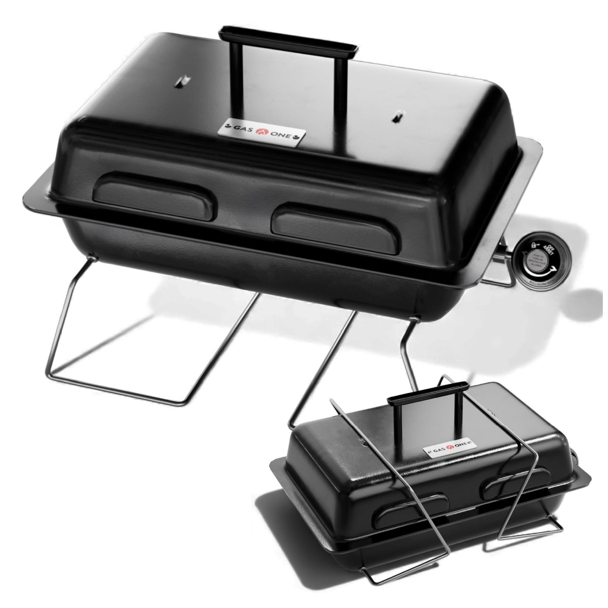 Gas One GPT-25 foldable legs enable quick on-the-go setup.