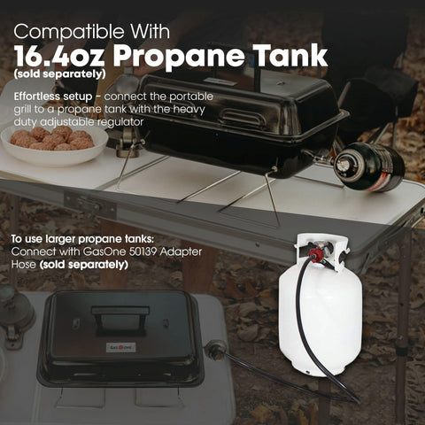 Gas One GPT-25 durable metal construction for rugged outdoor use.