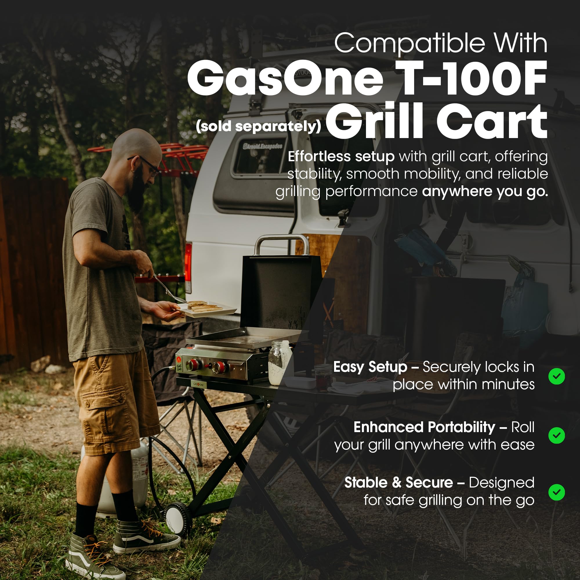 Gas One oil drip tray keeps camping surfaces clean during sauces and juices.