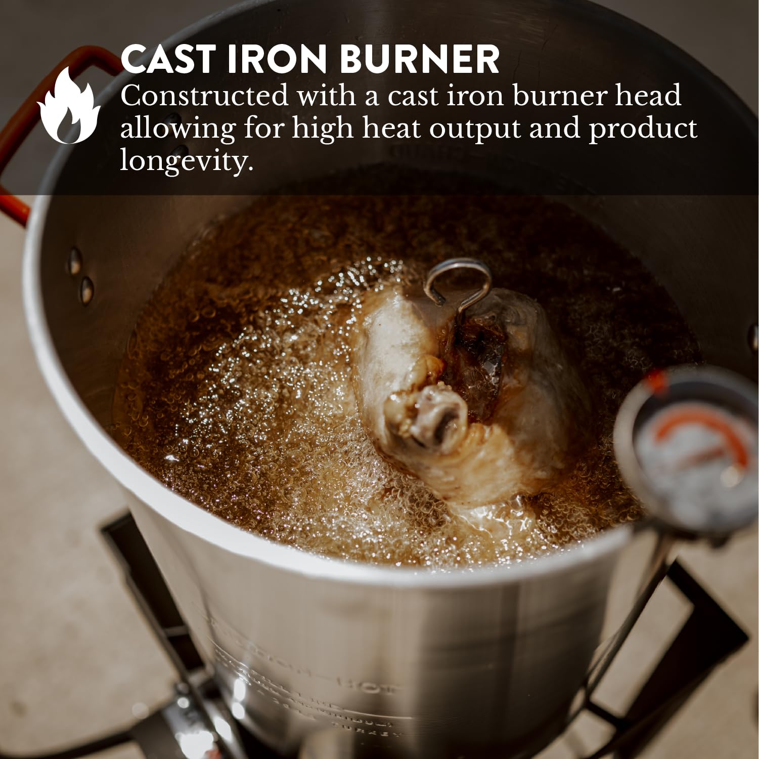 Gas One sturdy burner stand providing stable outdoor frying support