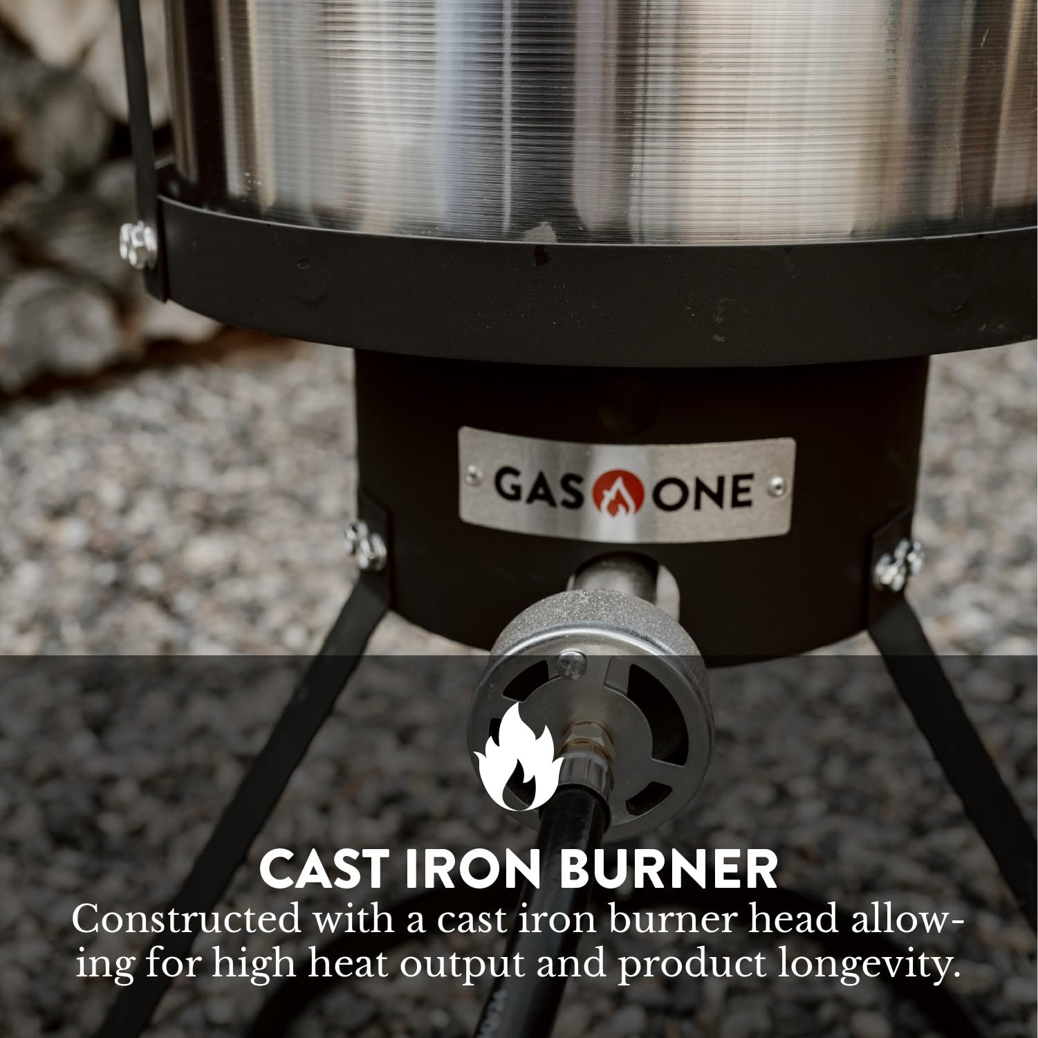 Gas One thermometer included for precise frying temperatures
