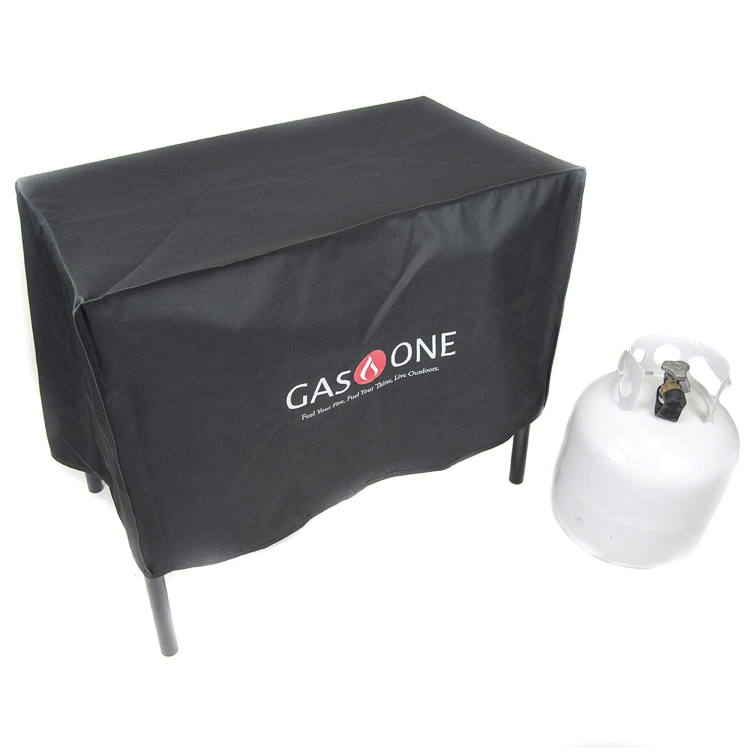 Gas One two-burner patio cover protects from weather, dust and sun.