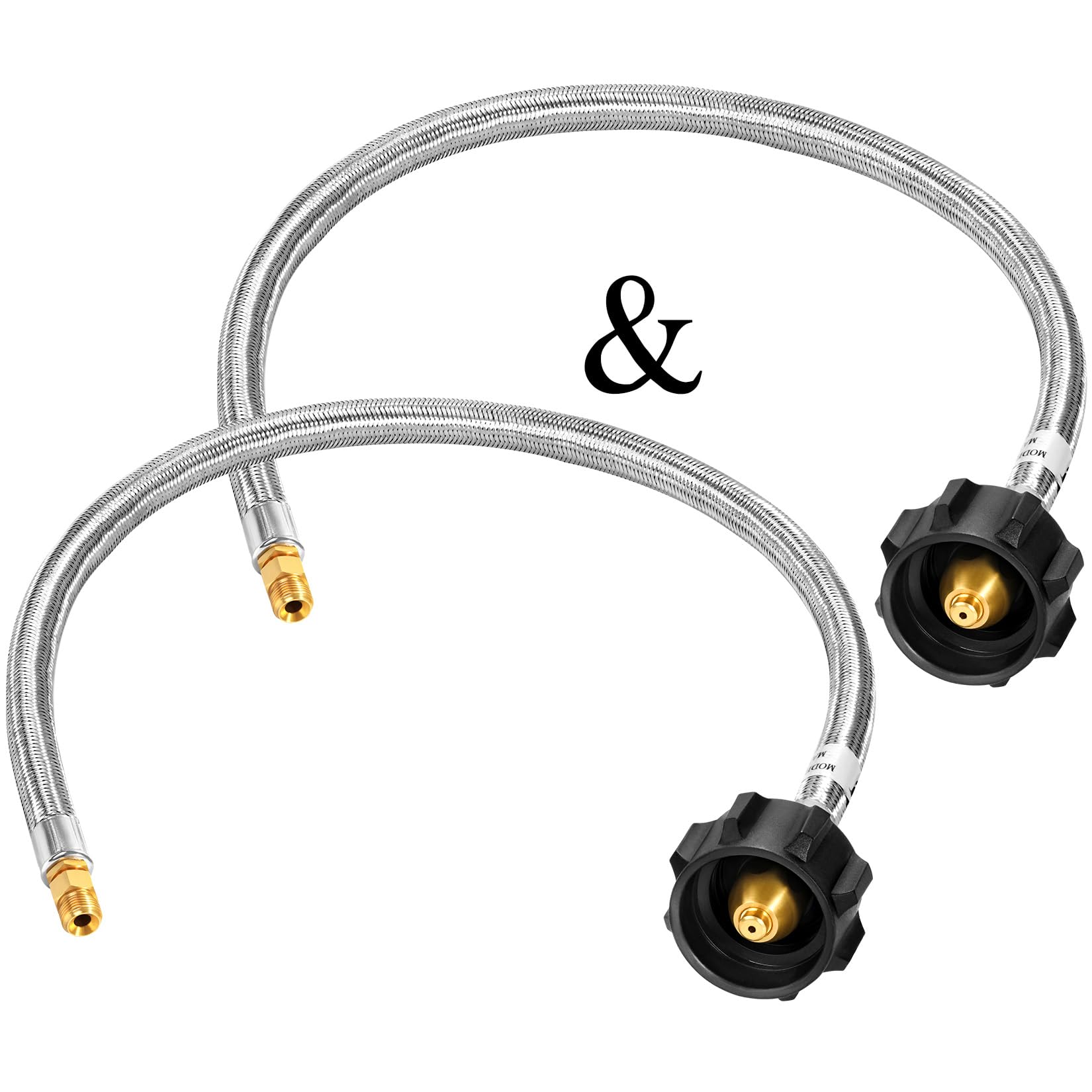 GasSaf 24in RV propane pigtail hose for secure RV fuel line connections